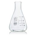 Globe Scientific Flask, Erlenmeyer, Globe Glass, 50mL, Narrow Mouth, Dual Graduations, ASTM E1404, 12/Box 8400050